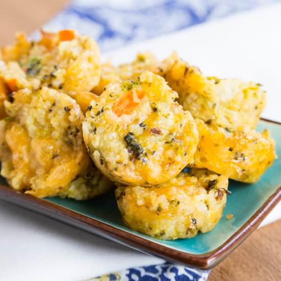 Cheesy Veggie Quinoa Bites