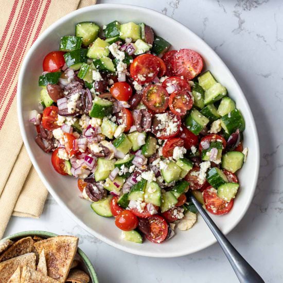 Mediterranean Cucumber Tomato Salad