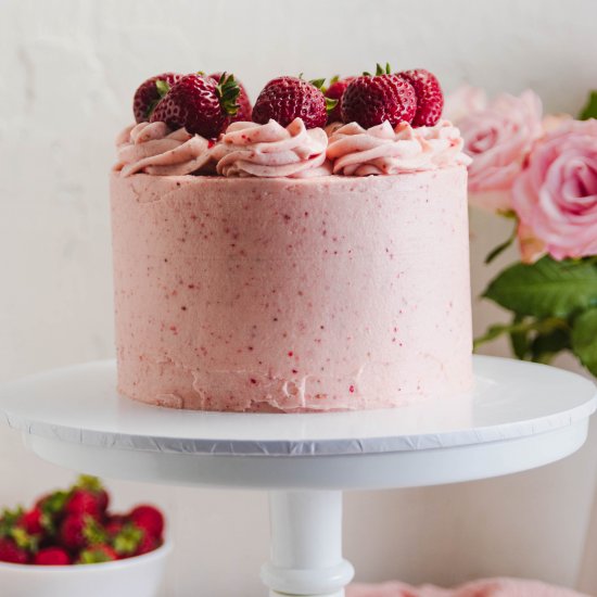 Roasted Strawberry Cake