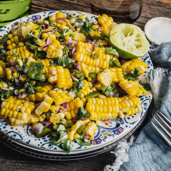 Healthy Roasted Chili Corn Salsa