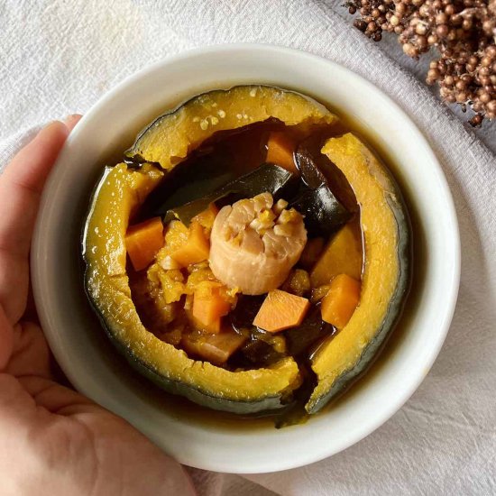 Chinese pumpkin carrot soup