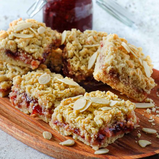 Strawberry jam squares