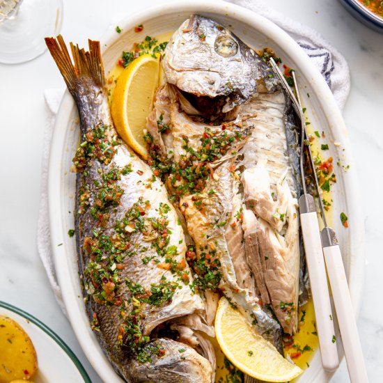 Oven-Baked Sea Bream