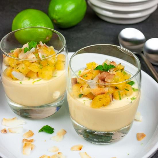 Pina Colada Coconut Panna Cotta