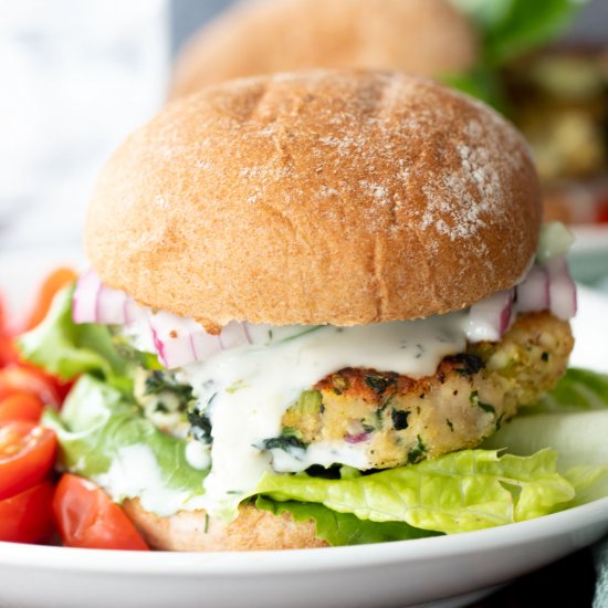 Greek Chicken Burgers