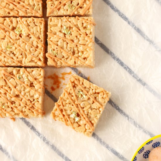 Caramel Rice Krispie Treats