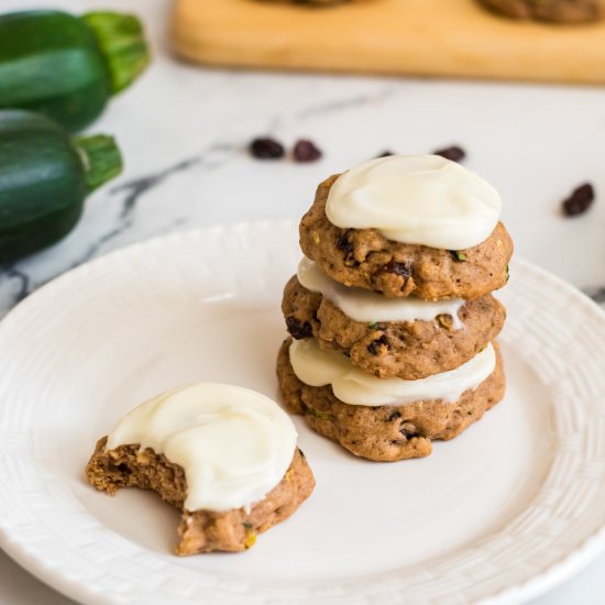 Zucchini Cookies With Icing