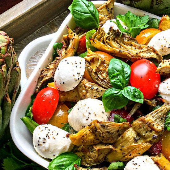 Roasted Artichoke & Mozzarella Salad