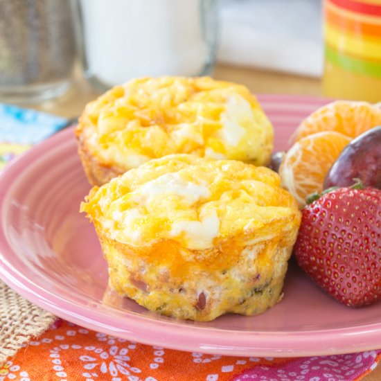 Broccoli Ham Cheese Egg Muffins