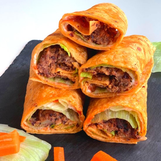 Kidney Bean Patties Wraps