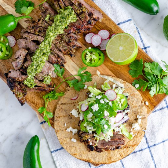 Keto Chimichurri Steak Fajitas