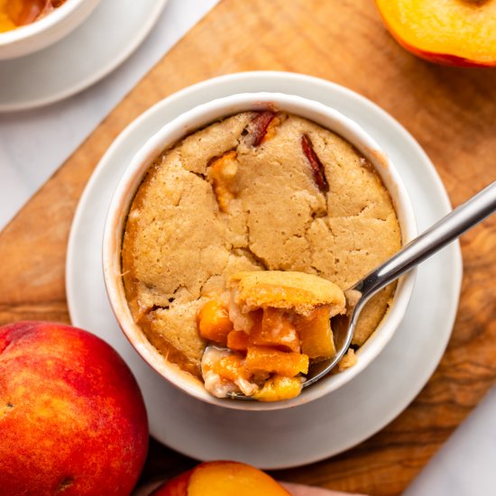 SINGLE SERVING PEACH COBBLER