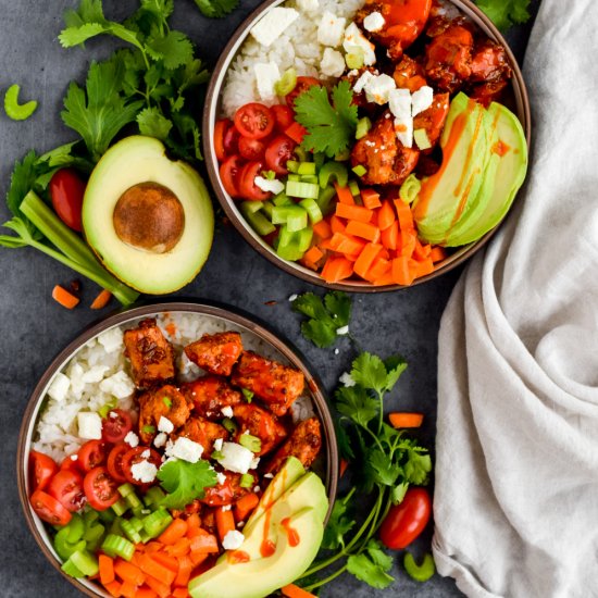 Buffalo Chicken Rice Bowl