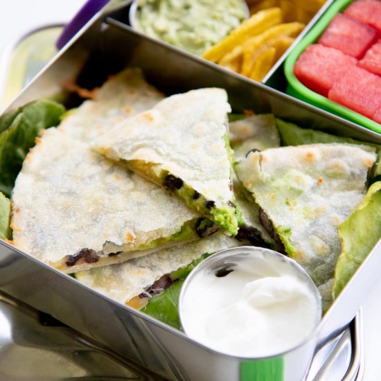 Avocado Black Bean Quesadilla