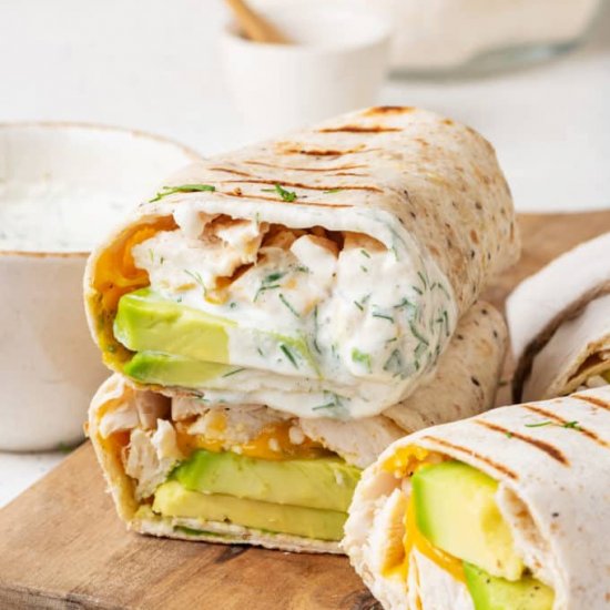 Grilled Chicken and Avocado Wrap