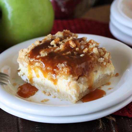 Caramel Apple Cheesecake Squares