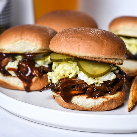 Vegan BBQ Mushroom Sliders