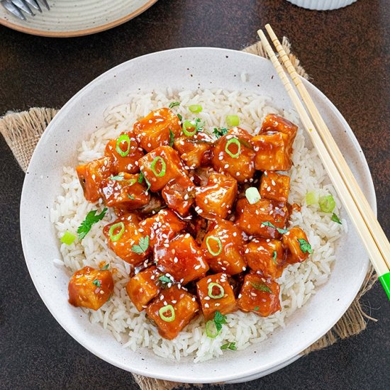 Stir-fried Sweet Chili Tofu Bites