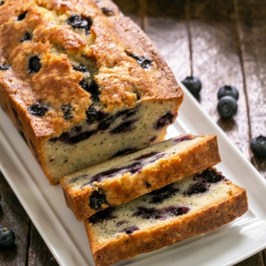 Poppy Seed Bread with Blueberries