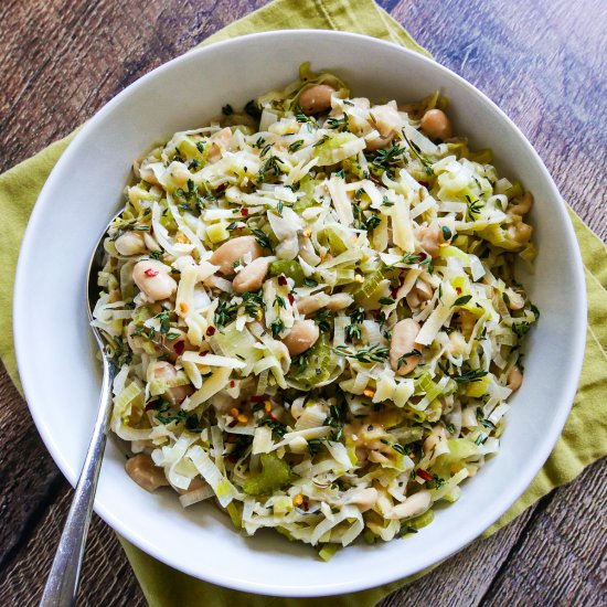 Creamy Braised White Beans & Leeks