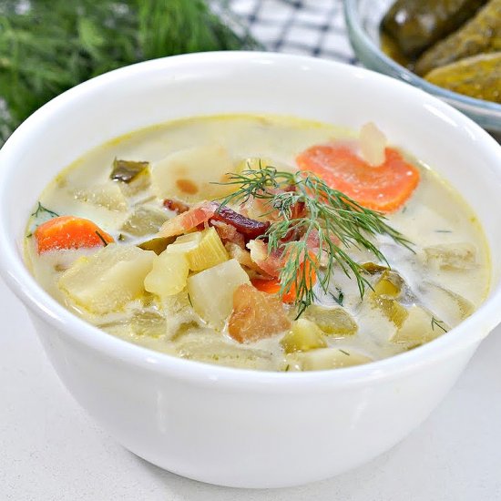 LOW CARB DILL PICKLE SOUP & BACON