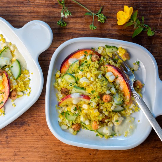 quinoa salad – nectarines