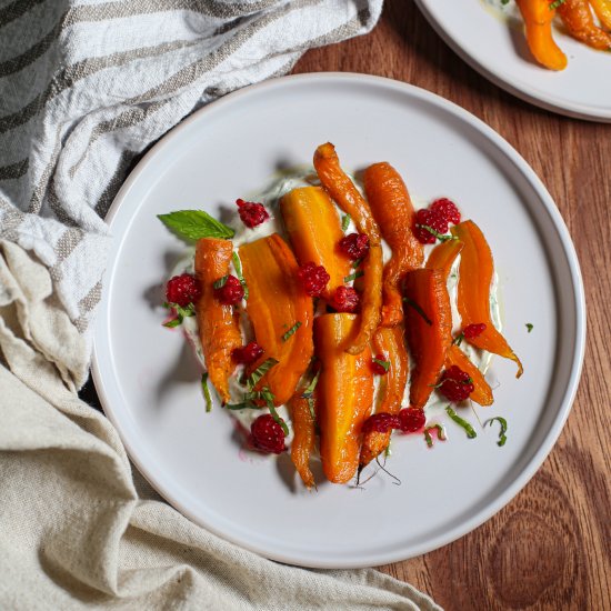 Roasted Carrots with Spiced Yogurt