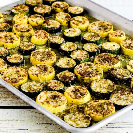 Summer Squash with Pesto Parmesan