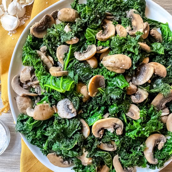 Sautéed Kale and Mushrooms