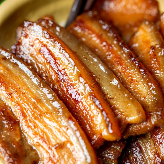 Pork belly slices