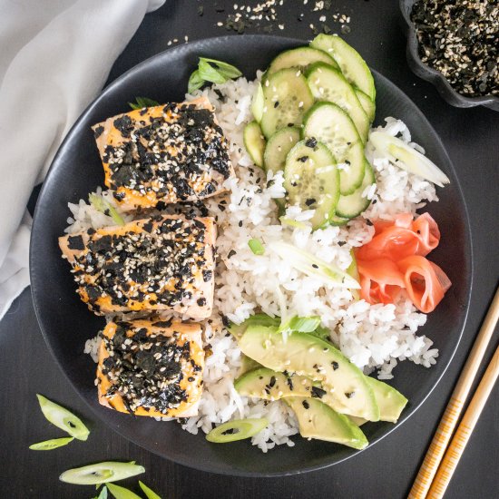 Spicy Furikake Salmon Bowl