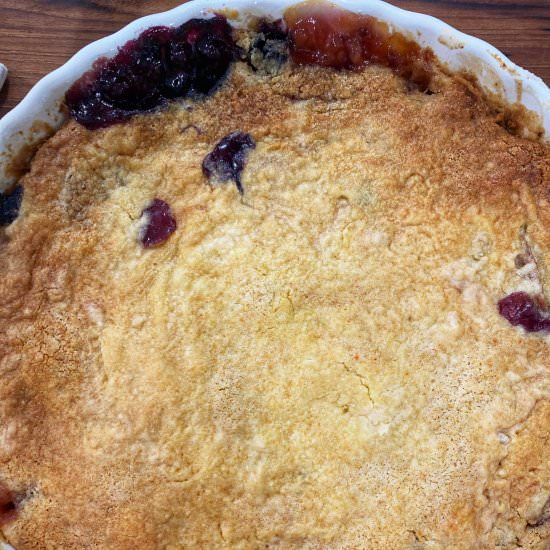 Blueberry Peach Dump Cake