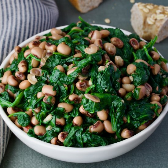 Sautéed Leafy Greens and Beans