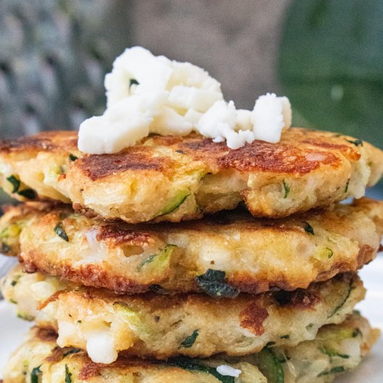 Zucchini Fritters with Mozzarella