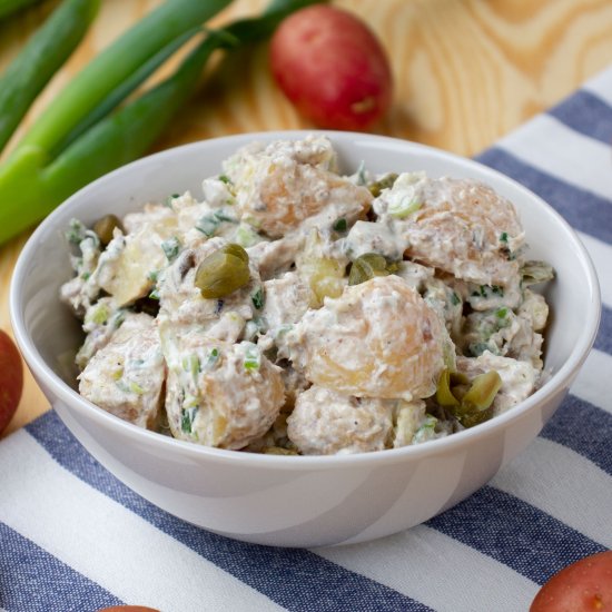 Potato salad with sardines