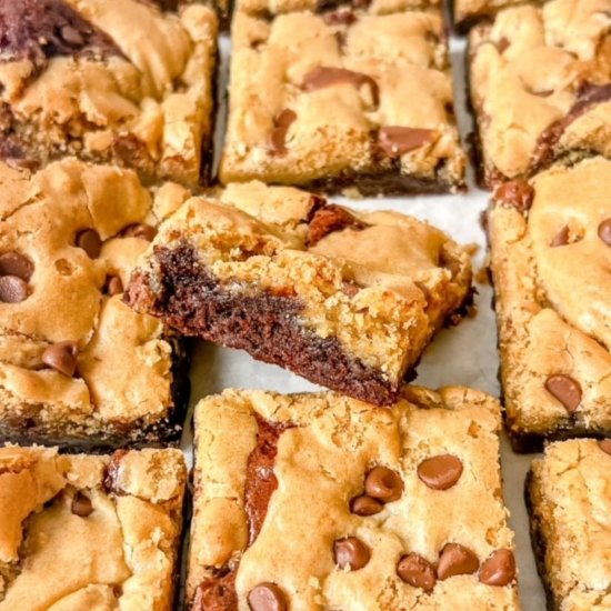 Gluten free cookie brownie bars