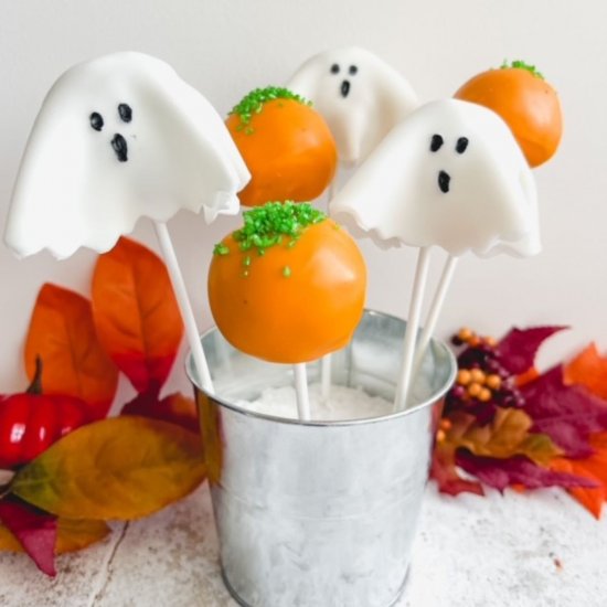 Ghost Cake pops