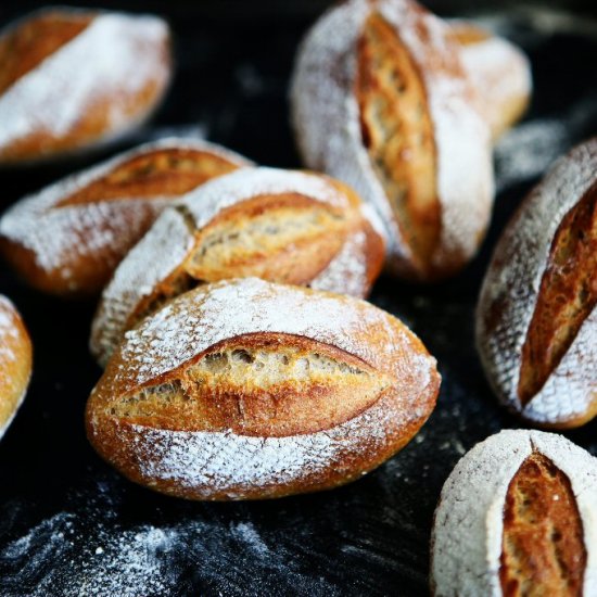 Spelt Bread Rolls with Old Bread