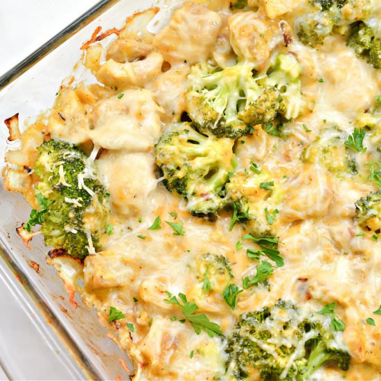 CHEESY CHICKEN PUMPKIN CASSEROLE