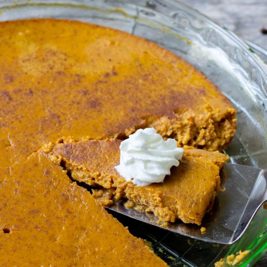 LOW CARB CRUSTLESS PUMPKIN PIE