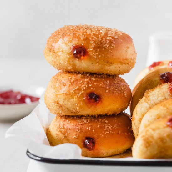 Baked Hot Jam Doughnuts