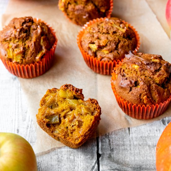 Pumpkin and Apple Muffins