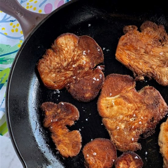 Pan Fried Lion’s Mane Mushroom