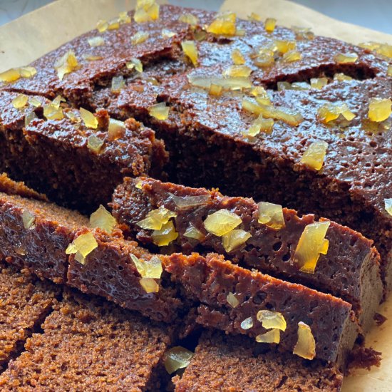 Sticky Ginger Treacle Cake.