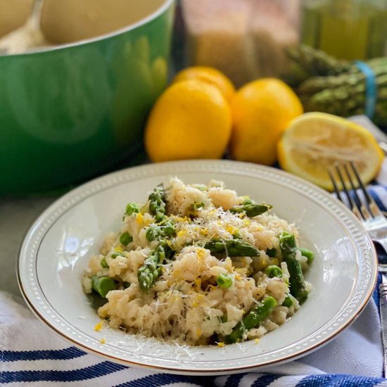 Pea and Asparagus Risotto