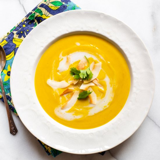 Vegan Curried Butternut Squash Soup