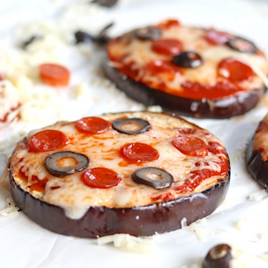 mini eggplant pizzas