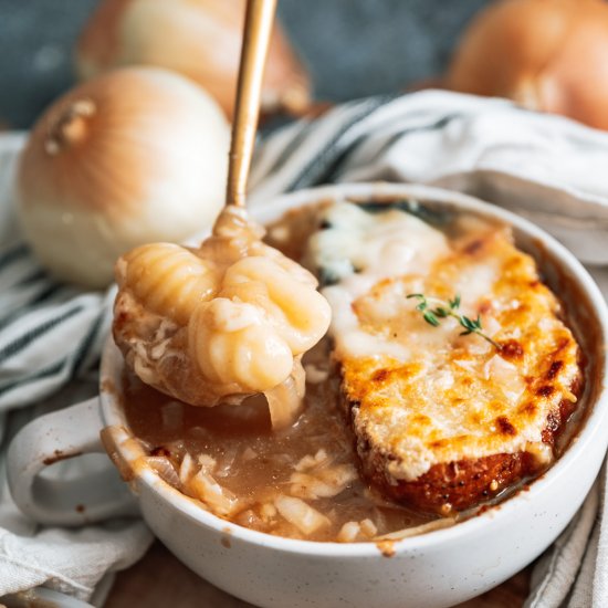 French Onion Gnocchi Soup