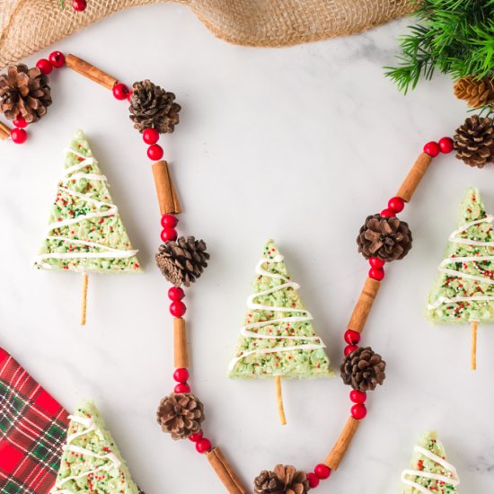 Christmas Tree Rice Krispie Treats