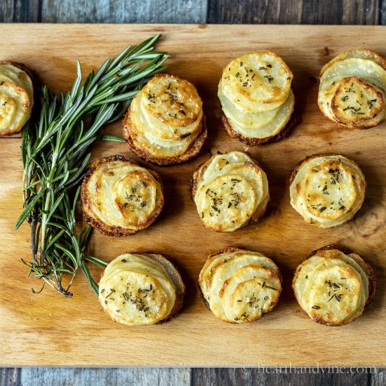 Potato Stacks in Muffin Tins